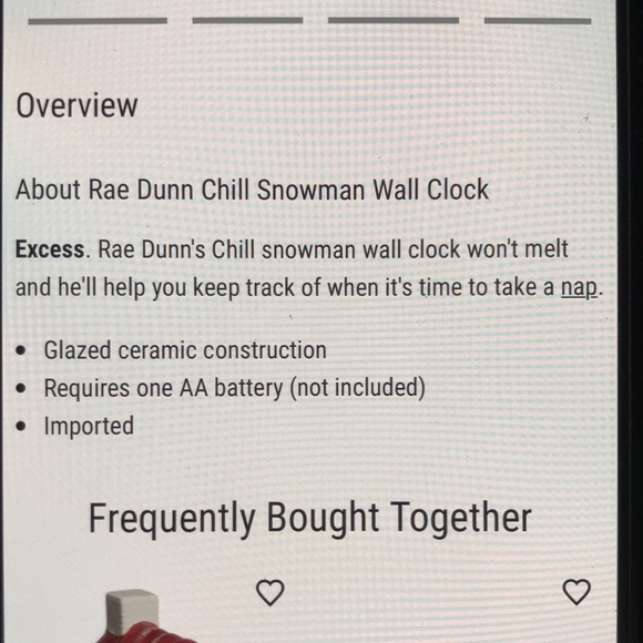 NEW Rae Dunn CHILL Snowman clock NEW BNIB - Picture 2 of 6